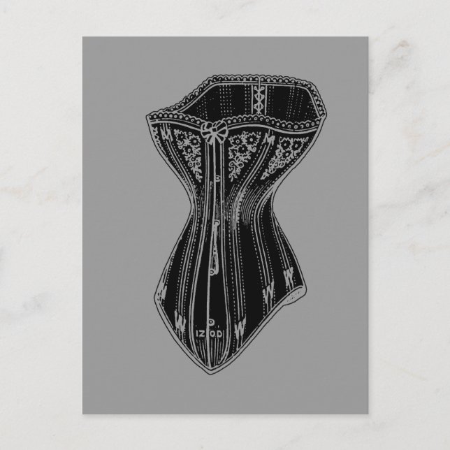 Old Fashioned Corset Postcard (Front)