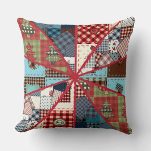 Old Fashioned Country Quilted Vintage Decor Cushion