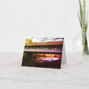 Old-Fashioned Covered Bridge Note Card