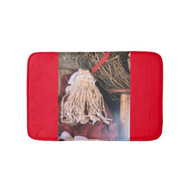 ***OLD FASHIONED CUTE SANTA*** BATH MAT (Front)