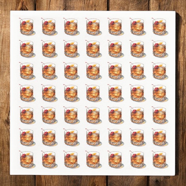 Old Fashioned Drink  Napkin (Creator Uploaded)