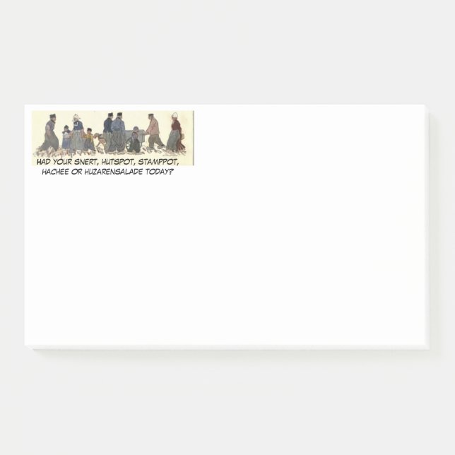 "Old Fashioned Dutch Gathering" Post-it Notes (Front)