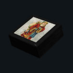 Old-Fashioned Father Christmas Gift Box<br><div class="desc">A vintage image of the classic Father Christmas wearing his famous red coat and carrying a bag full of toys. This old-fashioned Santa Claus also known as old Saint Nicholas is slim and holds a walking stick for travelling throughout the land gifting toys to all the girls and boys. The...</div>