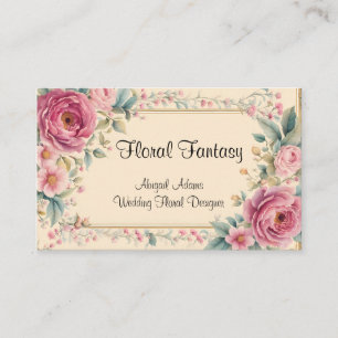 Old Fashioned Flowers and Frame Business Card