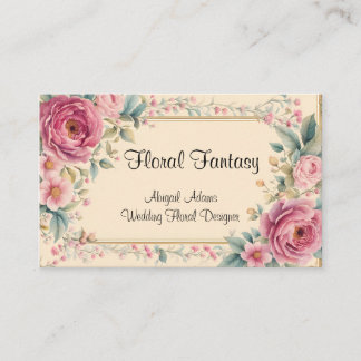 Old Fashioned Flowers and Frame Business Card
