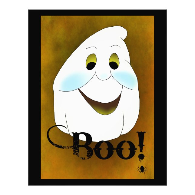 Old Fashioned Ghost Head Boo Photo Print (Front)