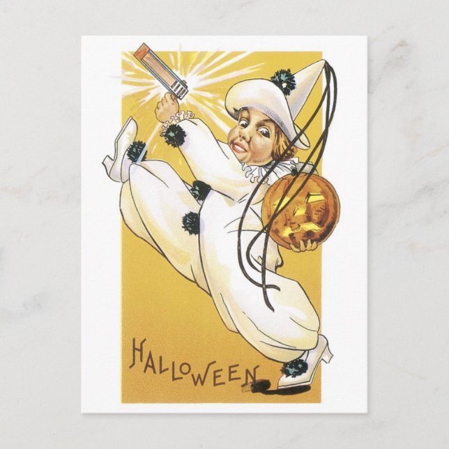 Old-fashioned Halloween Postcard (Front)