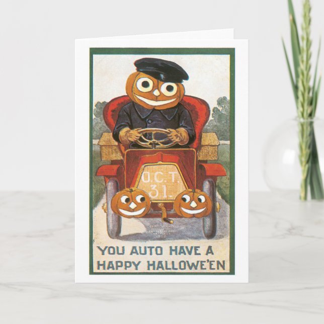 Old-fashioned Halloween, Pumpkin driver Card (Front)