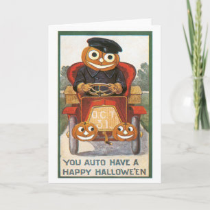 Old-fashioned Halloween, Pumpkin driver Card