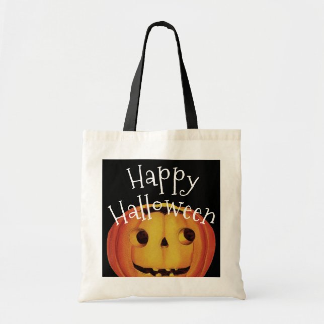 Old-fashioned Halloween, Pumpkin (jack-o'-lantern) Tote Bag (Front)