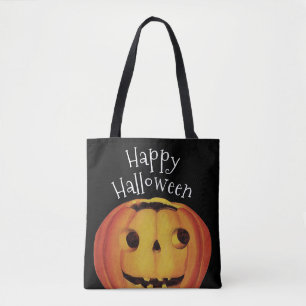 Old-fashioned Halloween, Pumpkin (jack-o'-lantern) Tote Bag