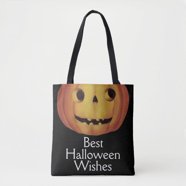 Old-fashioned Halloween, Pumpkin (jack-o'-lantern) Tote Bag (Front)