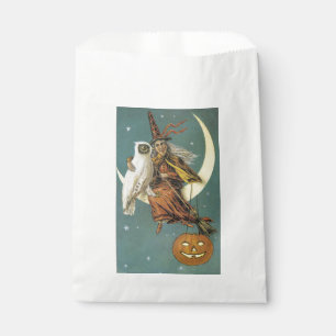 Old-fashioned Halloween, Witch with Owl Favour Bag