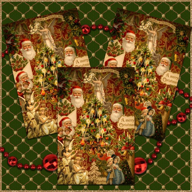 Old-Fashioned Holiday Merriment Wrapping Paper Sheet (Creator Uploaded)