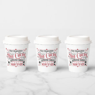 Old fashioned hot cocoa Christmas party  Paper Cups