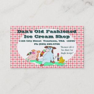 Old Fashioned Ice Cream Shop Business Card