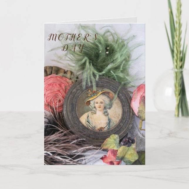 Old Fashioned Lady Mum Victorian Mother's day Card (Front)
