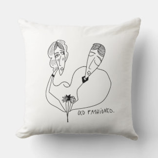 Old fashioned love couple lovers home decor cushion