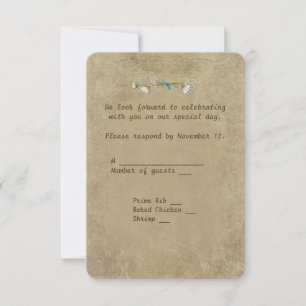 old-fashioned Marriage License RSVP Invitation