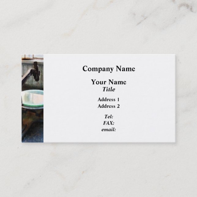 Old Fashioned Microscope Business Card (Front)