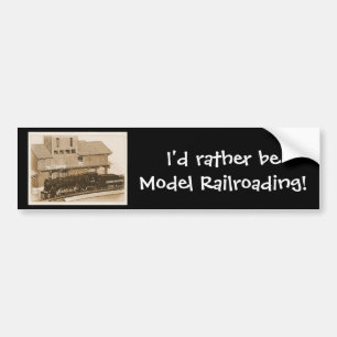 Old Fashioned Model Train Photo Bumper Sticker