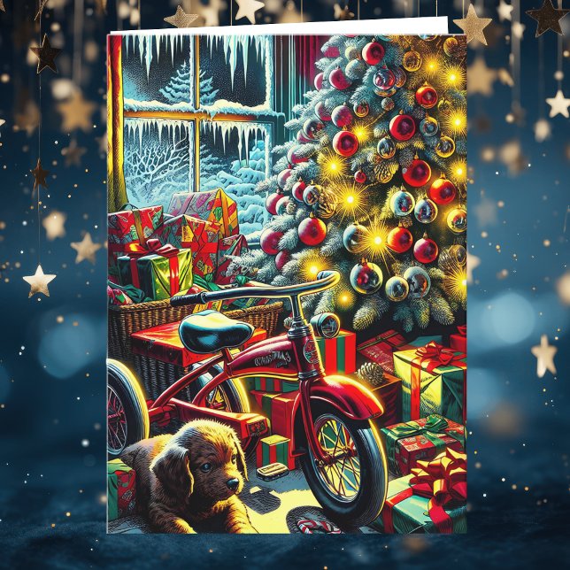 Old-Fashioned Nostalgic Christmas Morning Holiday Card (Creator Uploaded)