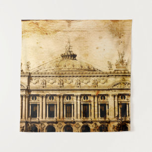 Old-fashioned paris franceaged, ancient, antique,  tapestry