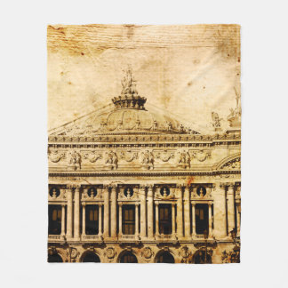 Old-fashioned paris franceaged, antique, fleece blanket