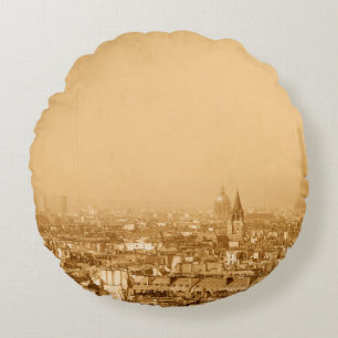 Old-fashioned paris franceparis, aged, ancient, an round cushion