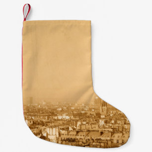 Old-fashioned paris franceparis, aged, ancient, an small christmas stocking