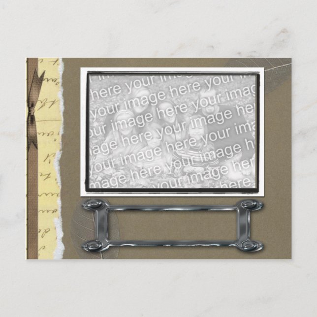 Old Fashioned Photo Template Postcard (Front)