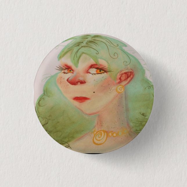 Old-fashioned Pin-up Girl 1950s Vintage 3 Cm Round Badge (Front)