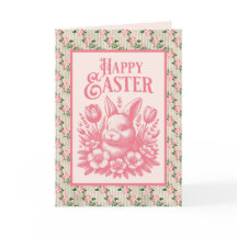 Old Fashioned Pink Easter Bunny 
