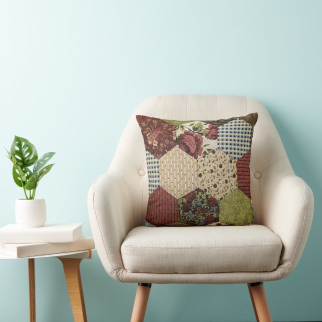 Old-fashioned Quilt Design Cushion (Chair)