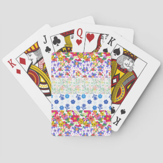 Old Fashioned Quilted Floral Borders Cute Playing Cards