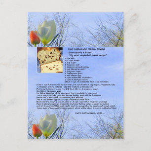Old Fashioned Raisin Bread Recipe Postcard