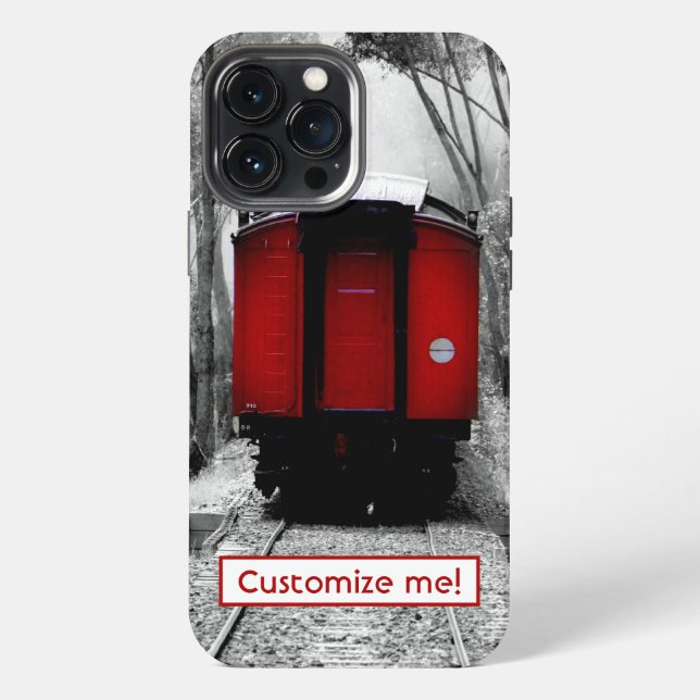 Old Fashioned Red Steam Train iPhone Case (Back)