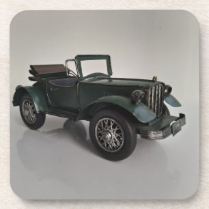 old-fashioned retro convertible car coaster