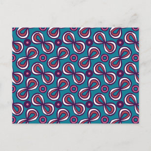 Old Fashioned Ribbon Candy Blue Pink White Purple Postcard
