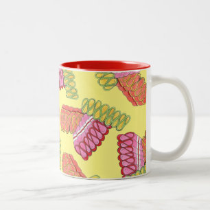 Old-Fashioned Ribbon Candy Christmas Sweets Two-Tone Coffee Mug