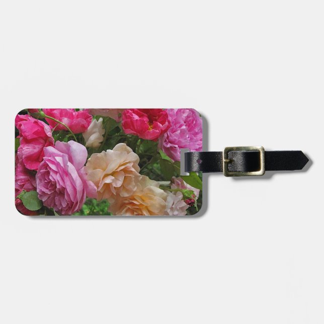 Old Fashioned Roses Luggage Tag (Front Horizontal)