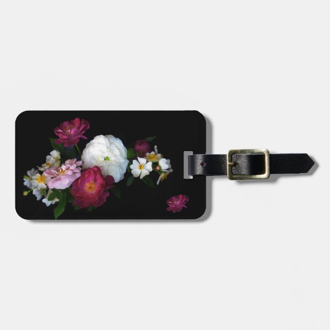 Old Fashioned Roses Luggage Tag (Front Horizontal)