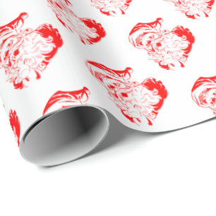 Old Fashioned Santa Christmas Wrapping Paper