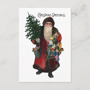Old Fashioned Santa Claus Holiday Christmas Party Invitation