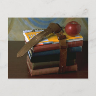 Old Fashioned School Books Postcard