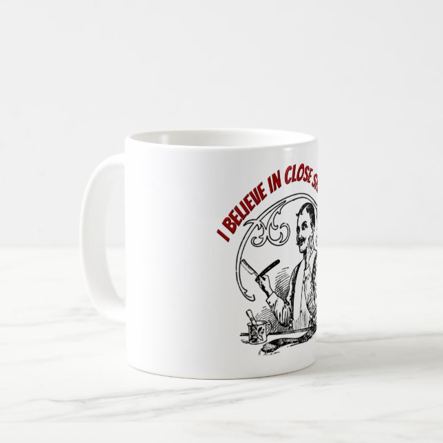 Old-Fashioned Shaver's Coffee Mug (Front Left)