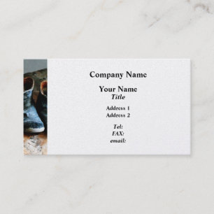 Old-Fashioned Shoes- Platinum Finish Business Card