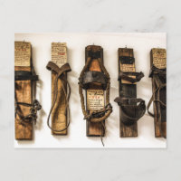 Old Fashioned Ski Time Postcard