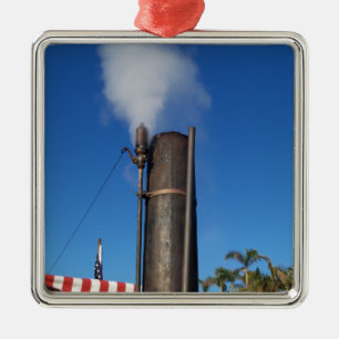 Old Fashioned Steam Whistle Metal Tree Decoration
