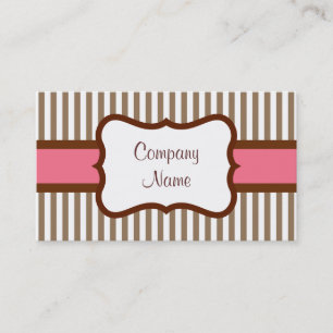 Old Fashioned Striped Business Card
